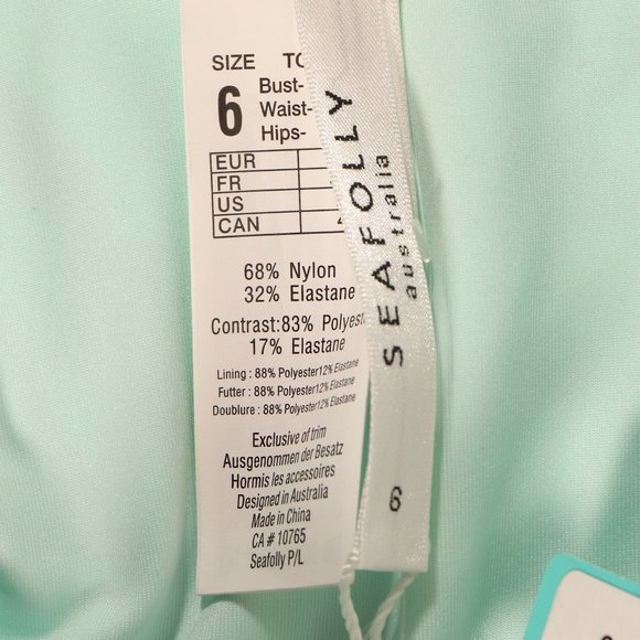 NWT Seafolly X Revolve Beach Break High Rise Bottom in Dazzling Blue - Picture 9 of 10